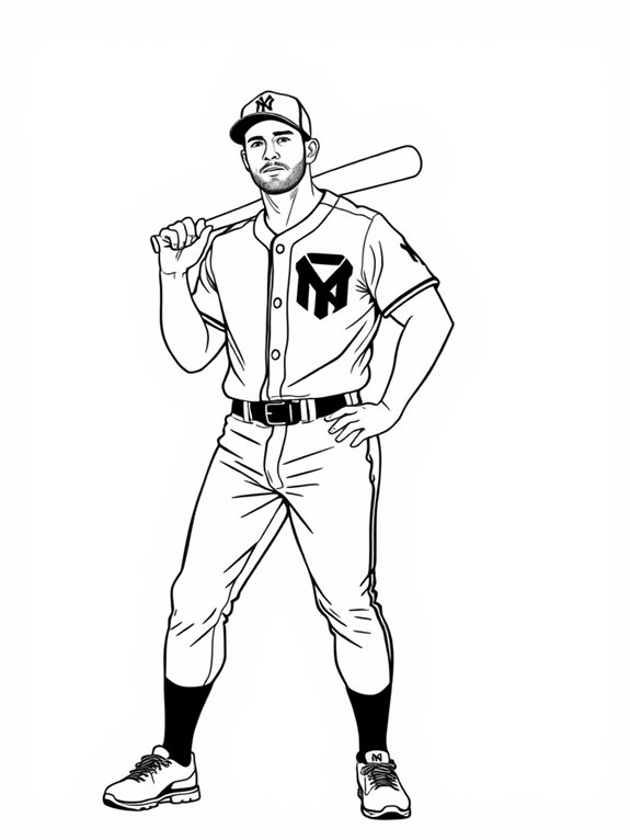 aaron judge bat coloring page