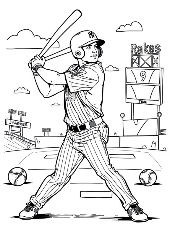 aaron judge coloring page