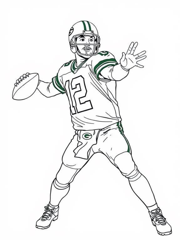 aaron rodgers coloring page