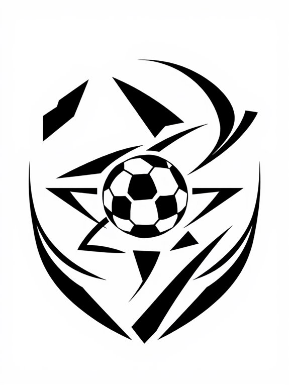 abstract soccer logos coloring