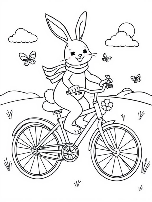 adorable animal on bicycle