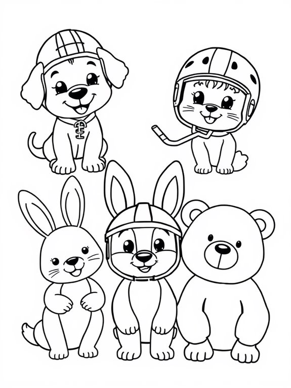 adorable animal sports helmets