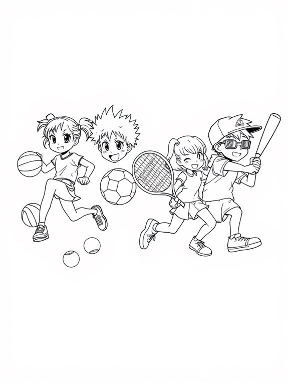 adorable athletic anime characters