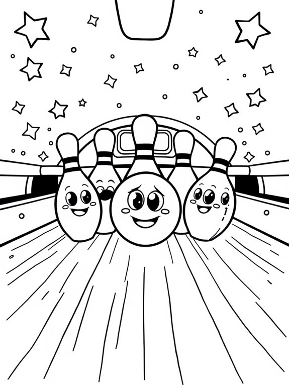 adorable bowling themed coloring