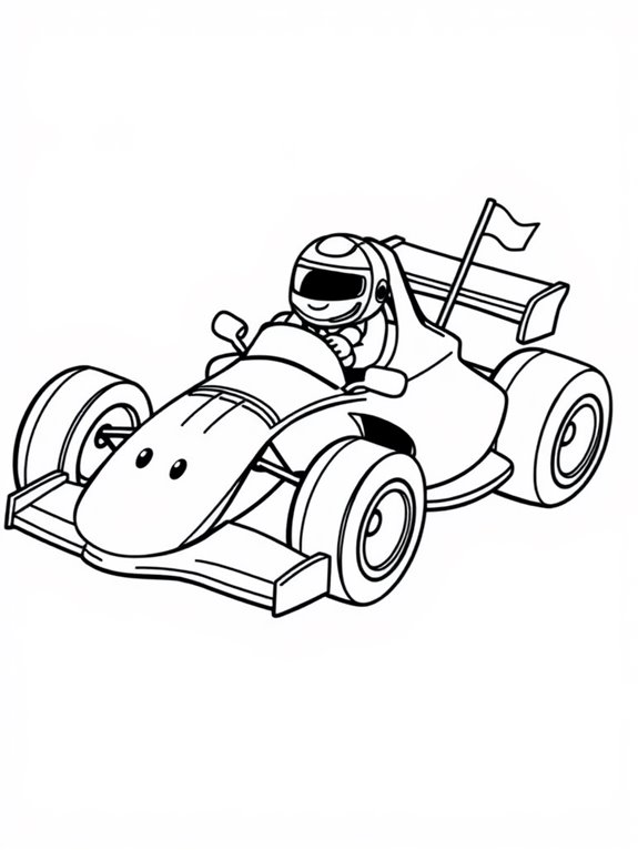 adorable f1 car illustration