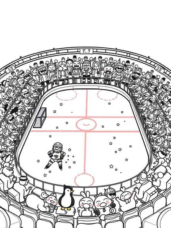 adorable ice rink illustration