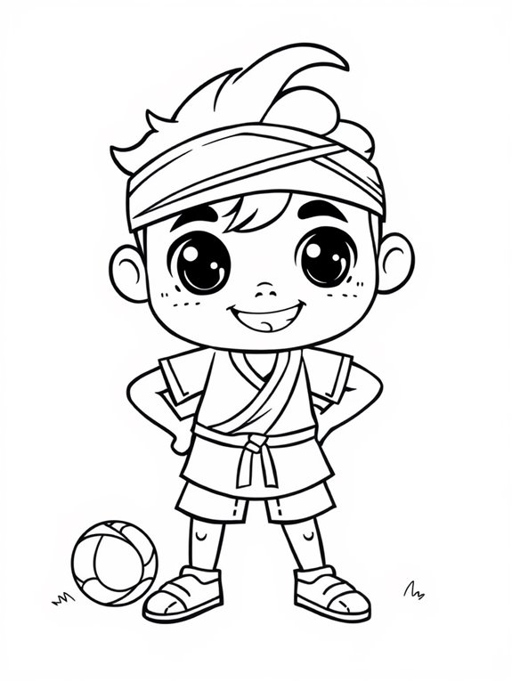 adorable kabaddi character art