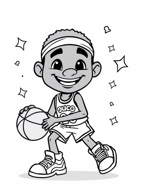 adorable magic johnson illustration