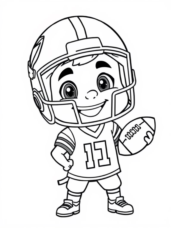 adorable mahomes coloring page