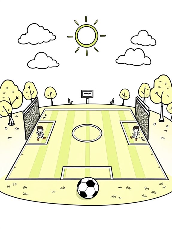 adorable soccer field design