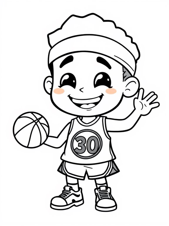 adorable stephen curry illustration