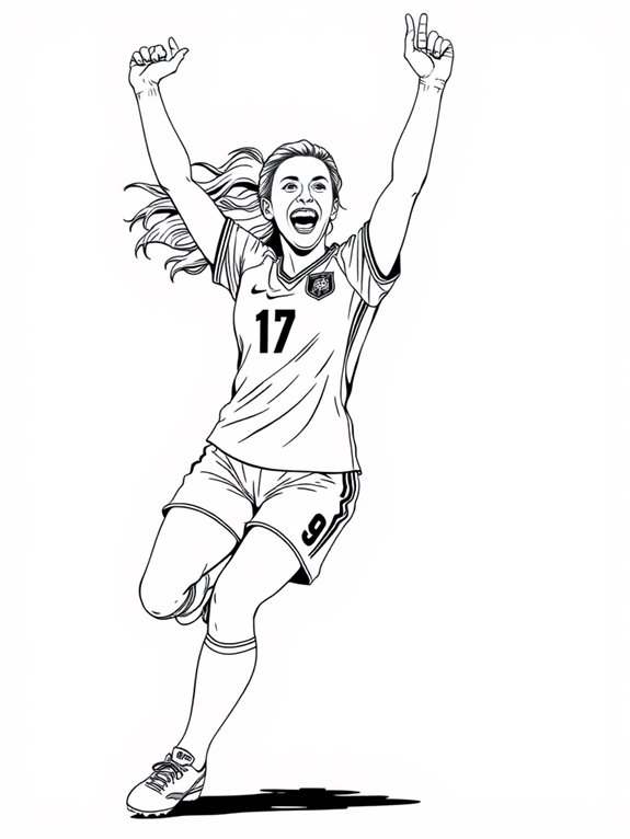 alex morgan coloring page