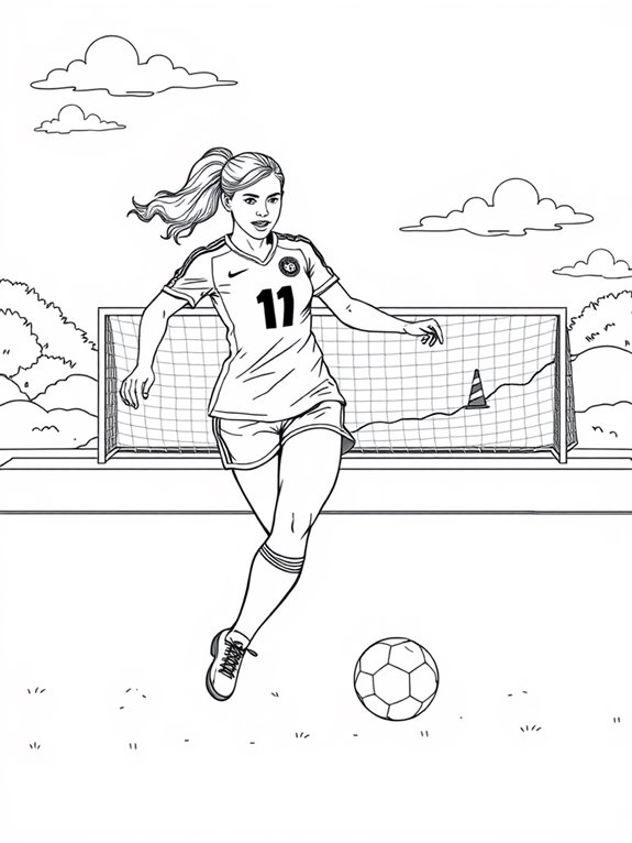 alex morgan coloring page