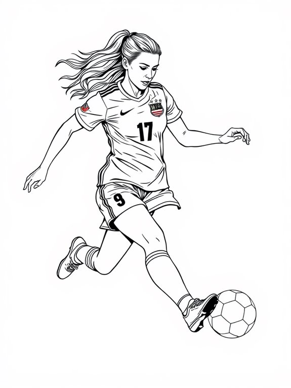 alex morgan coloring page