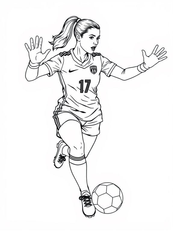 alex morgan coloring page