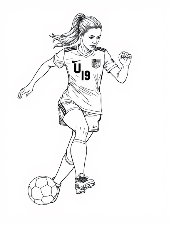 alex morgan coloring page