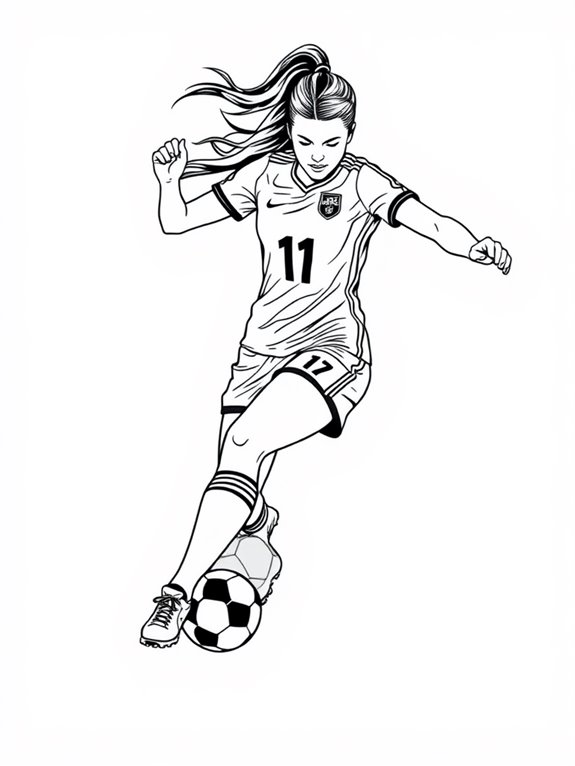 alex morgan coloring page