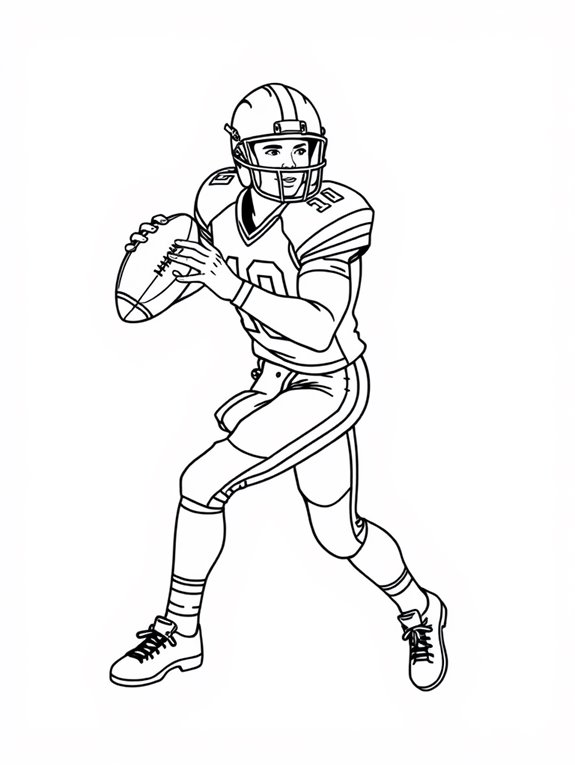 american football player coloring