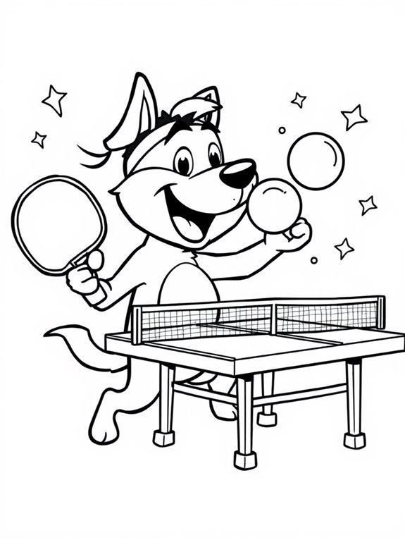 animal mascot table tennis