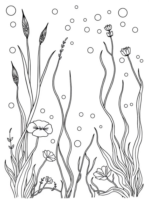 aquatic plants coloring page