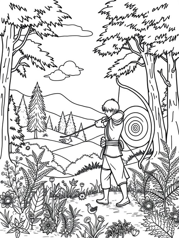 archery in nature scenery