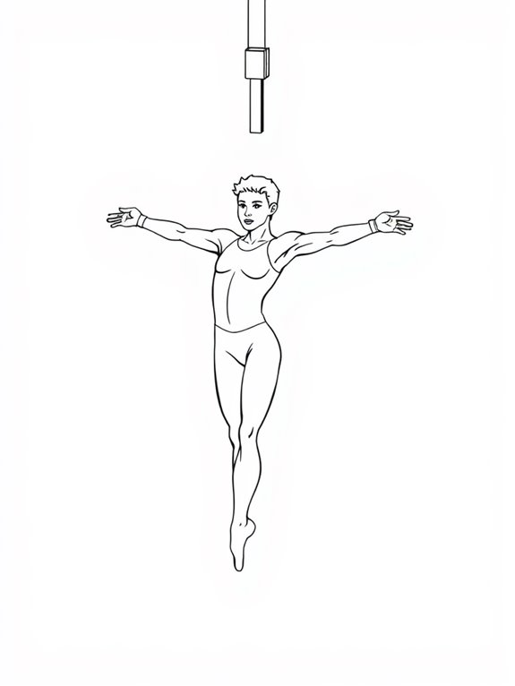 artistic gymnast coloring page