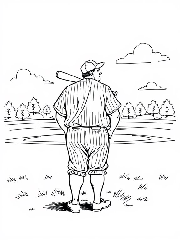 babe ruth coloring page