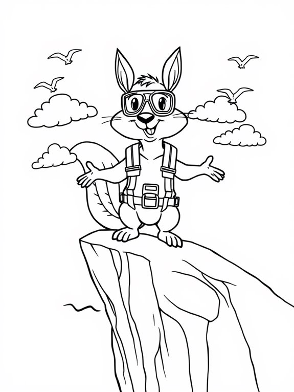 base jumping animal mascot