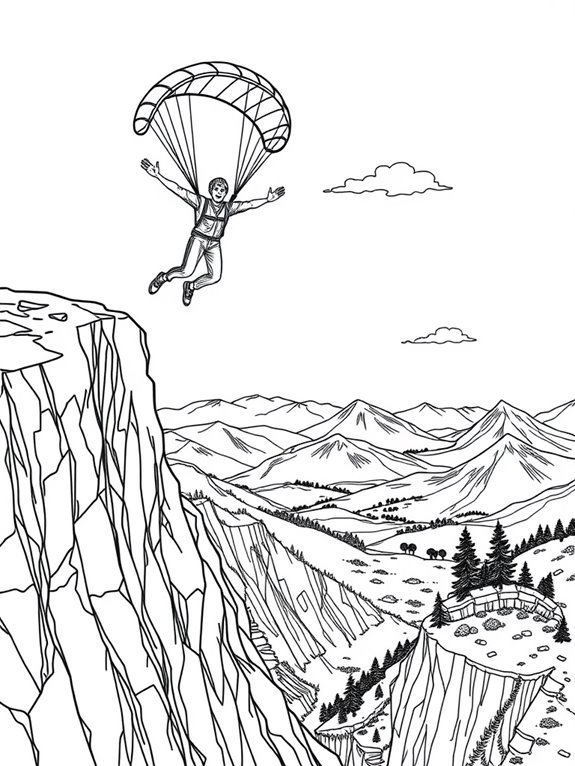 base jumping coloring fun