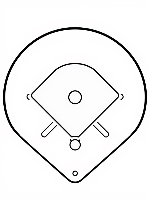 baseball diamond coloring page