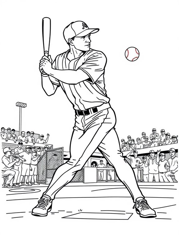 baseball player coloring page