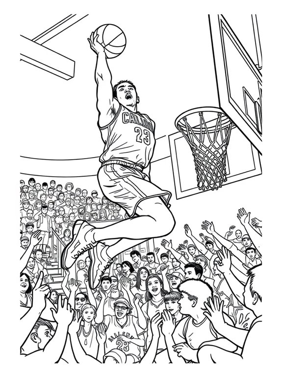 basketball championship coloring activity