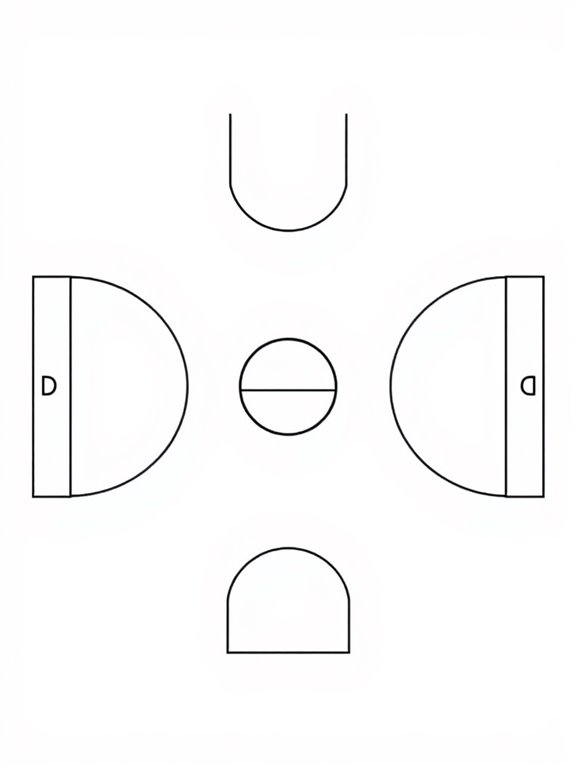 basketball court coloring page