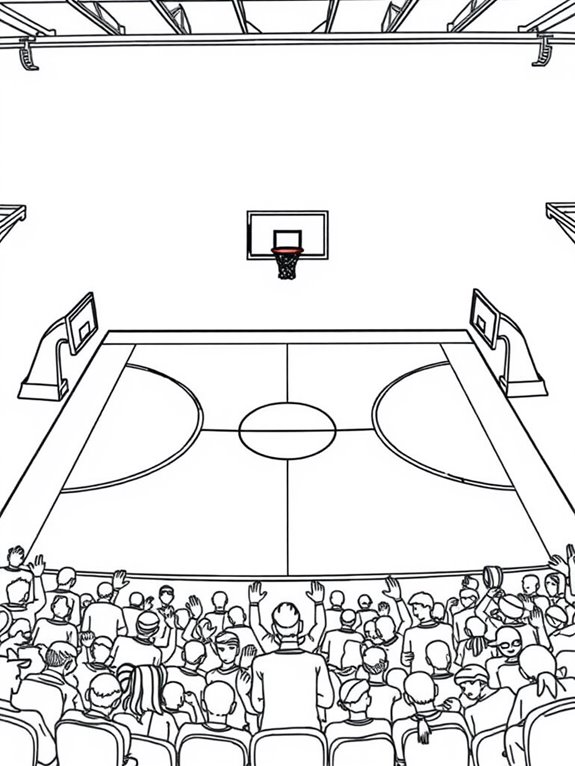 basketball court coloring page