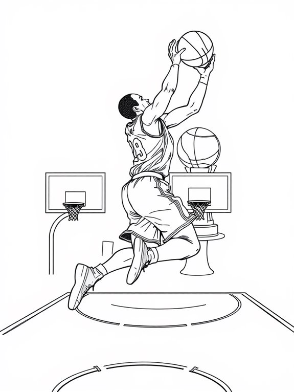 basketball finals coloring page