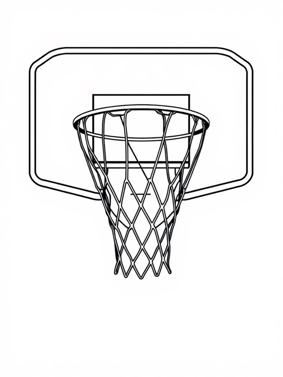 basketball hoop coloring page