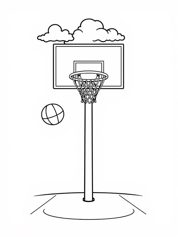 basketball hoop coloring page