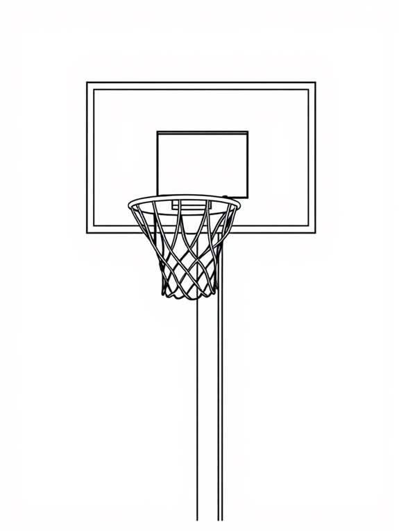 basketball hoop coloring page