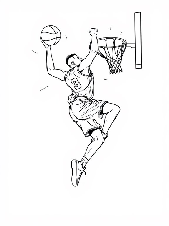 basketball olympic coloring page