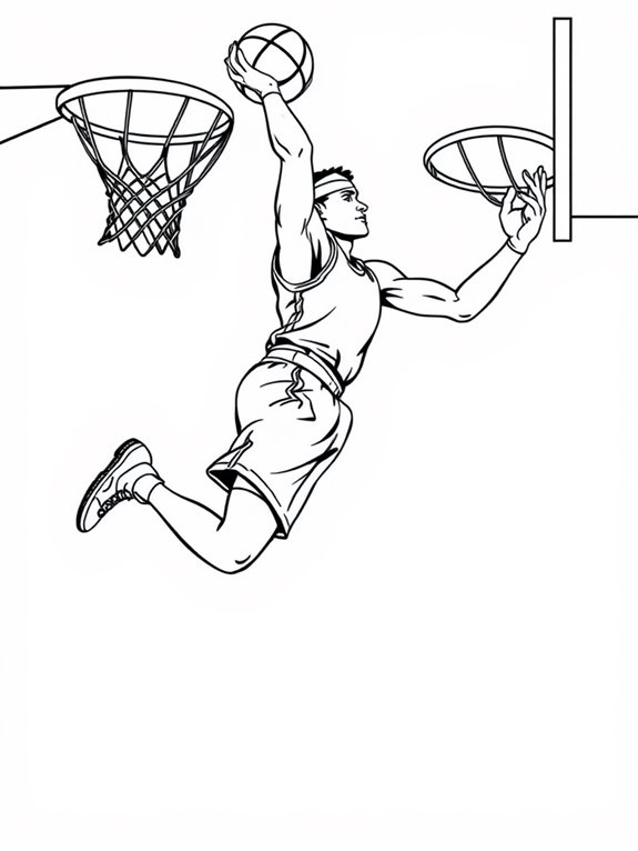 basketball player coloring page