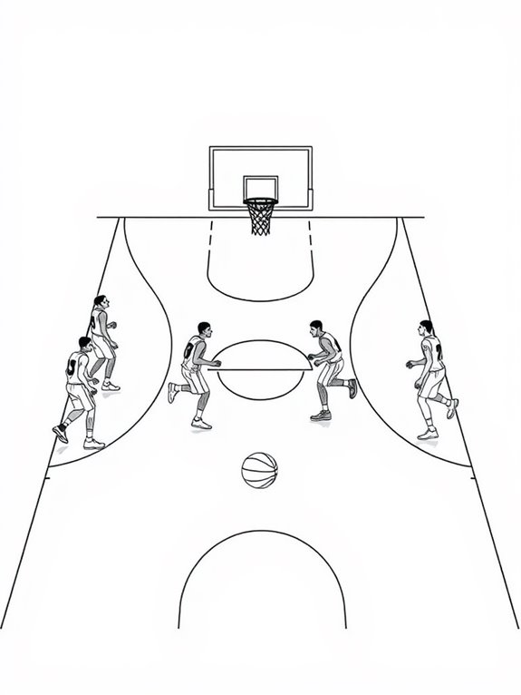 basketball zone defense illustration