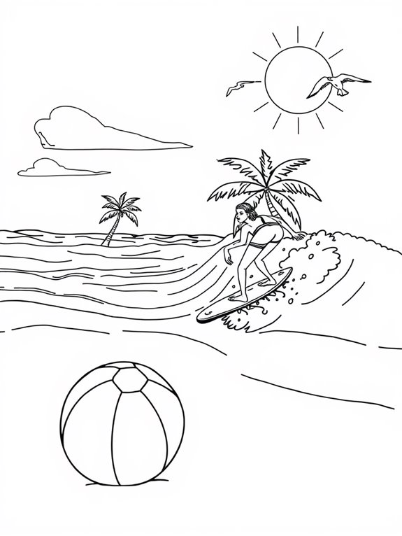 beach ball coloring page