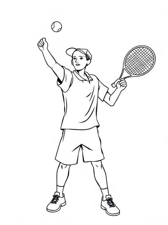 beginner tennis serve outline