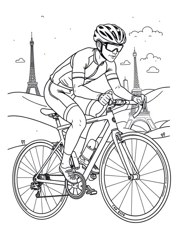 bicycle coloring page activity