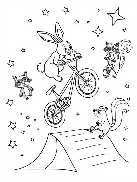 bmx animals coloring fun