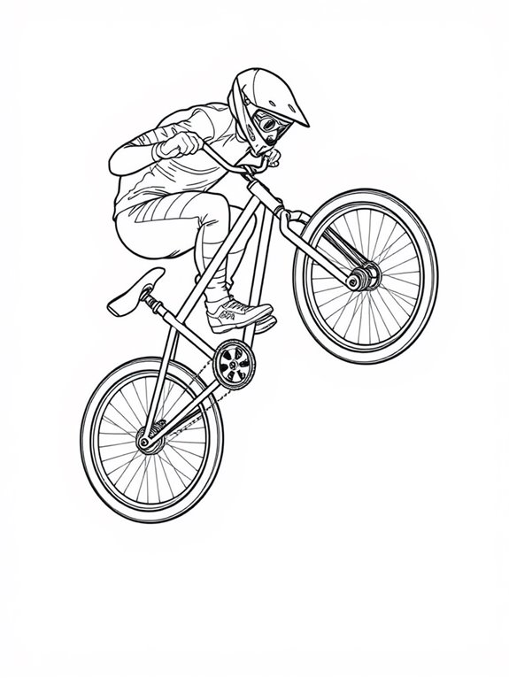 bmx bicycle coloring page