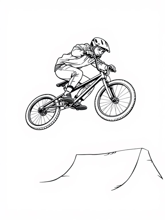 bmx bike trick coloring page