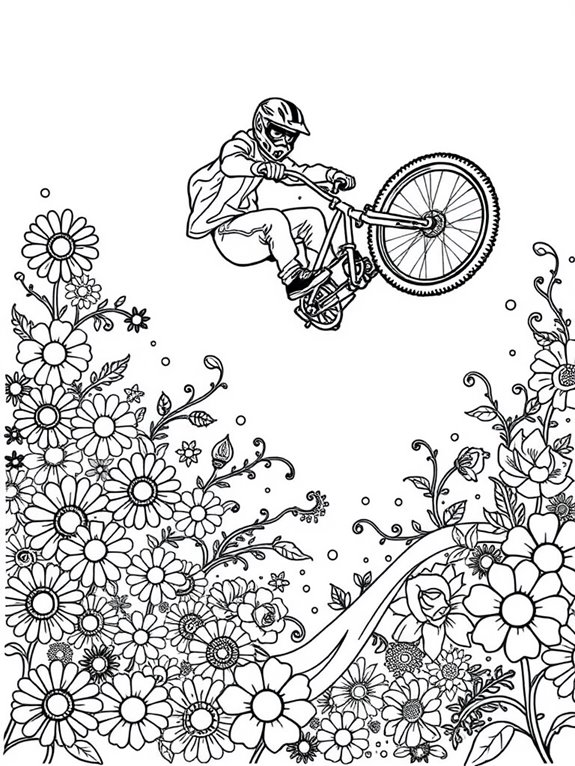 bmx bikes and flowers