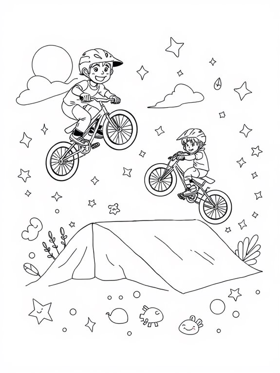 bmx kids coloring fun