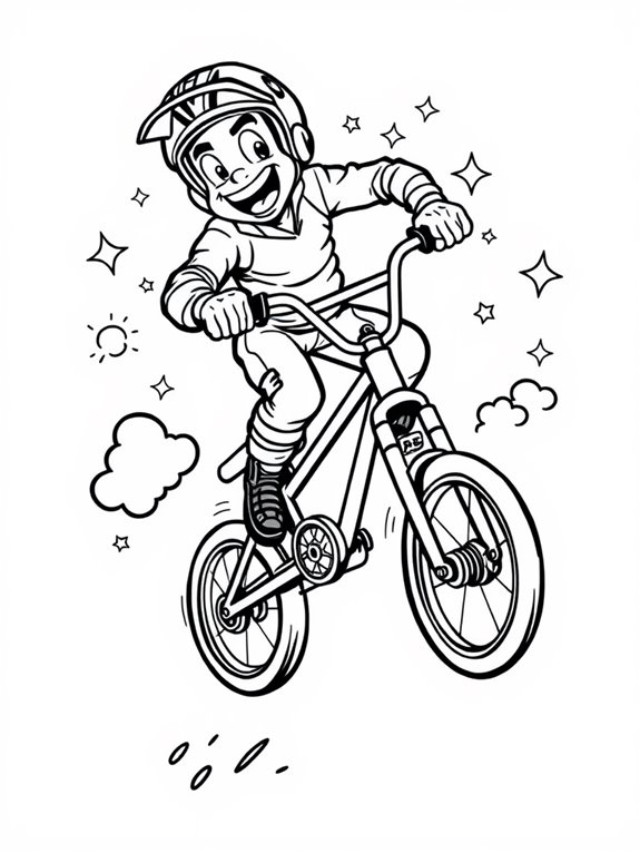 bmx racer coloring page